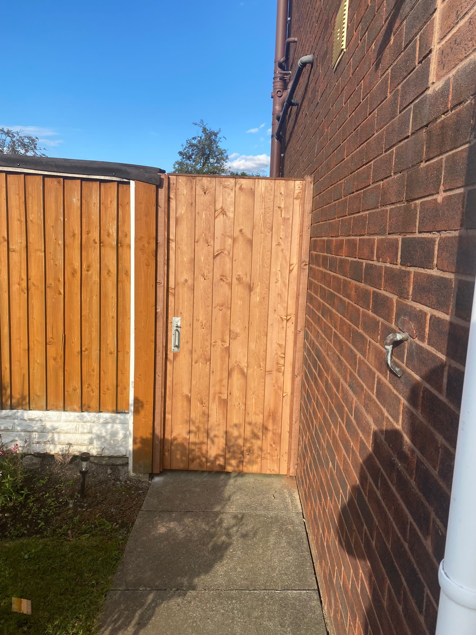 Garden gate with matching fence